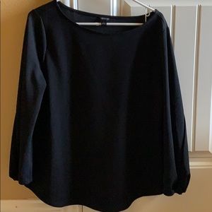 black polyester/spandex Ann Taylor top